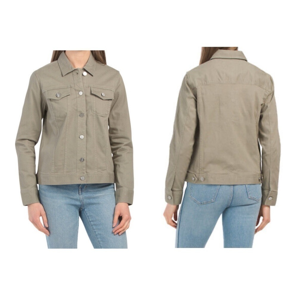 JONES NEW YORK SIGNATURE Light Camo Denim Jacket